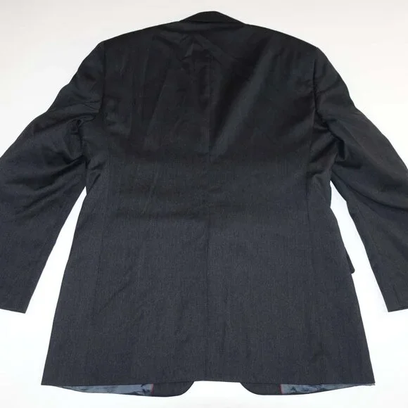 Jos. A. Bank Men's 2 Button Suit Size 41 Regular 32 x 29 Charcoal Gray 100% Wool